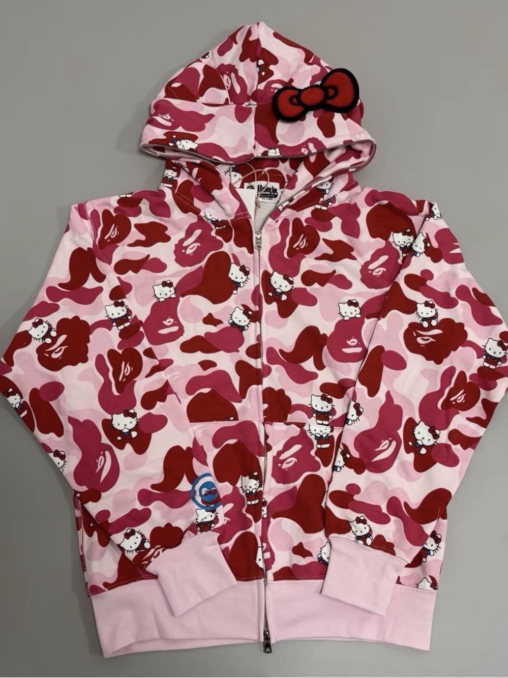BAPE x Sanrio Hello Kitty Pink Camo Full Zip Hoodie NWT Size L